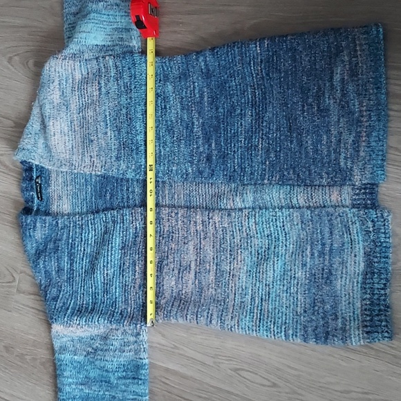 Black Tape long sleeve cardigan small blue brown - Picture 8 of 9